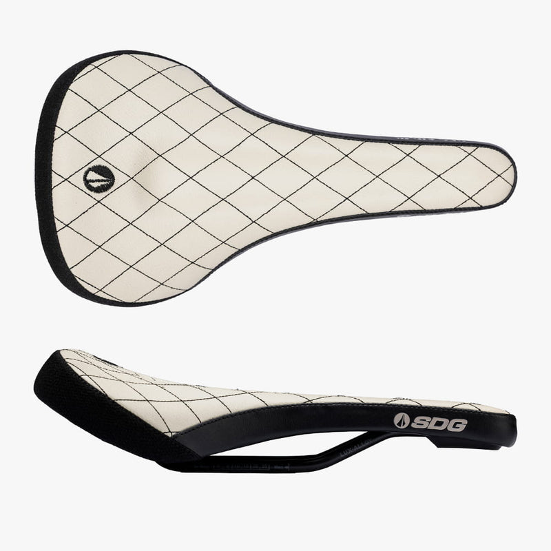 Sillín SDG Bel-Air V3 Max Stitched Leather blanco, vista general