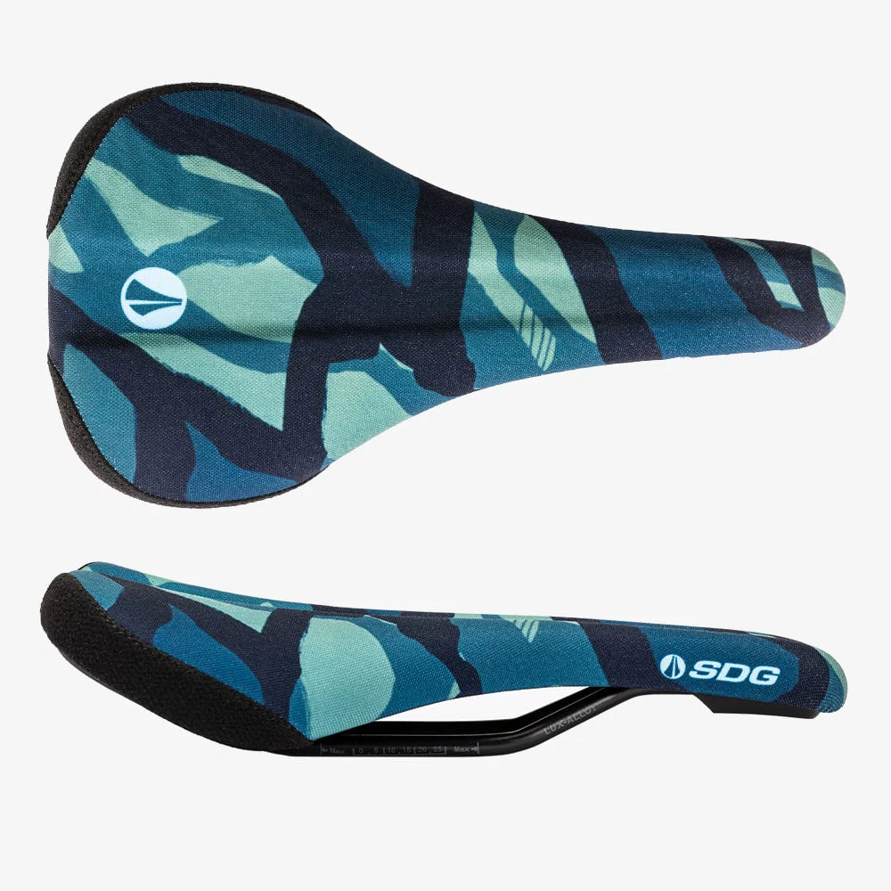 Sillín SDG BEL-AIR V3 TERRA FIRMA Rails Lux Alloy Camo Azul