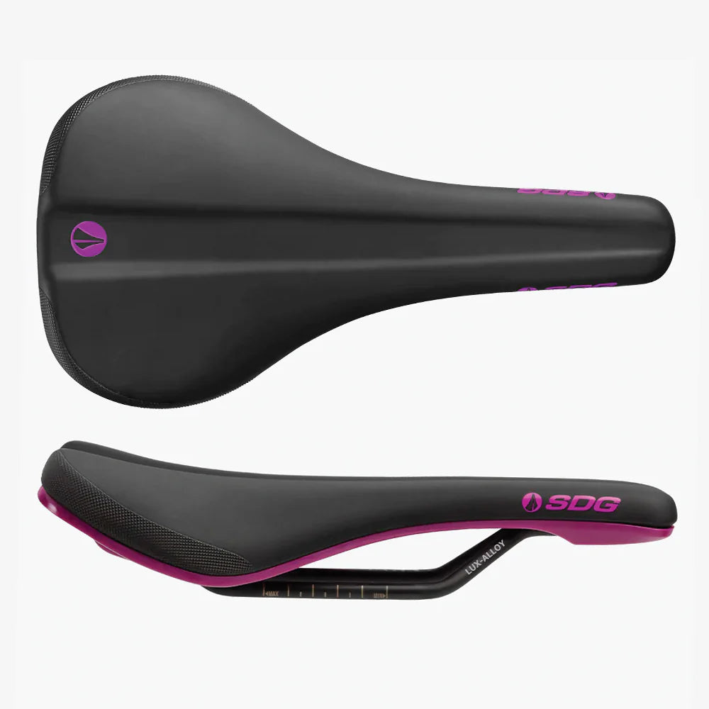 Sillín SDG BEL-AIR V3 Rails Lux Alloy Negro/Morado