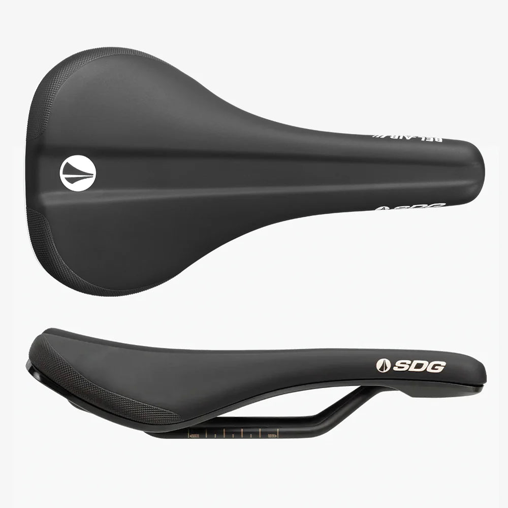 Sillín de acero SDG BEL-AIR V3 Air Foam Rails Negro