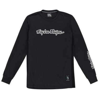 Maillot TROY LEE DESIGNS SKYLINE RIDE TEE SIGNATURE Mangas Largas Negro
