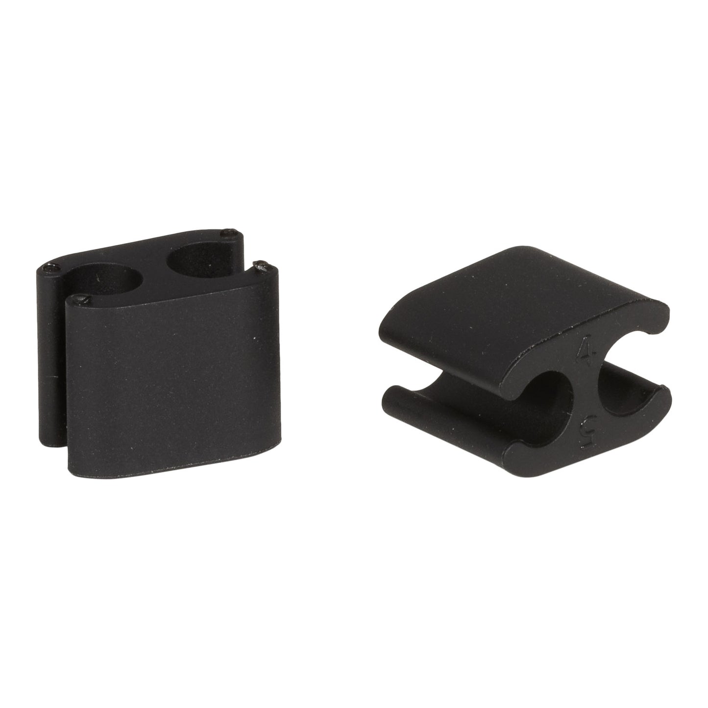 Kit de 10 ELVEDES Clips Duo Negro 5mm/5mm Cables de Plástico