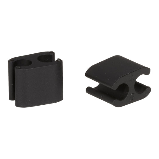 Kit de 10 ELVEDES Clips Duo Negro 5mm/5mm Cables de Plástico