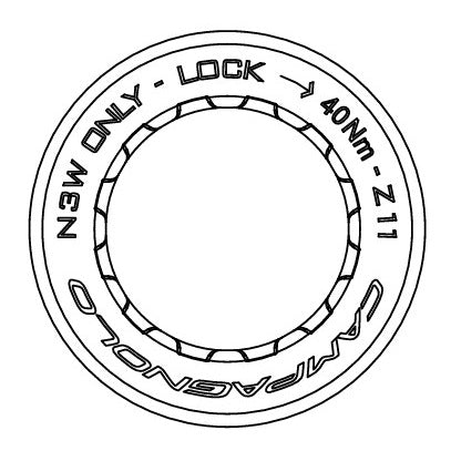 11/12V CAMPAGNOLO tuerca de cassette Z11 11-dientes de arranque para Campagnolo N3W cuerpo