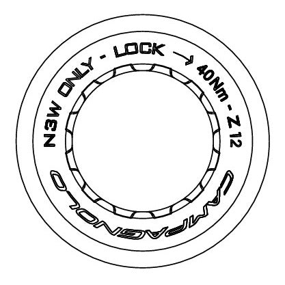Tuerca de cassette 11/12V CAMPAGNOLO 12 dientes Z12 para cuerpo Campagnolo N3W
