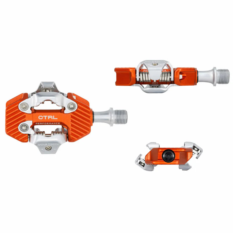 Pedales WOLF TOOTH CTRL TRAIL PERFORMANCE sin clip, color naranja