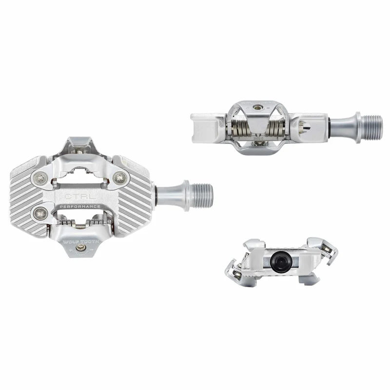 Pedales WOLF TOOTH CTRL TRAIL PERFORMANCE sin clip, color plata