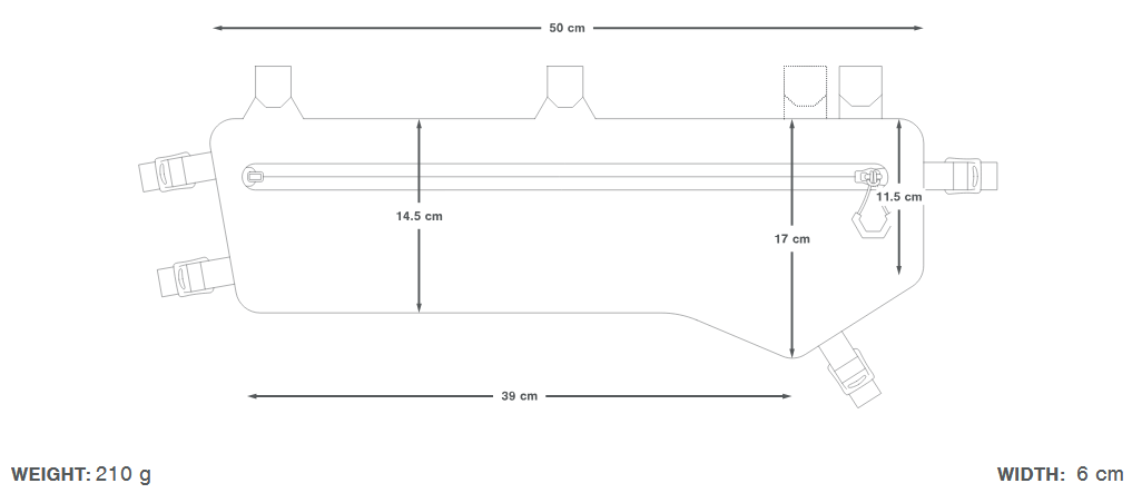 Bolsa para cuadros APIDURA EXPEDITION FRAME PACK 6.5 L Negro