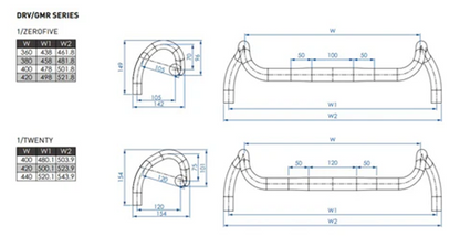 Manillar Gravel PROFILE DESIGN DRV/GMR Drop 105
