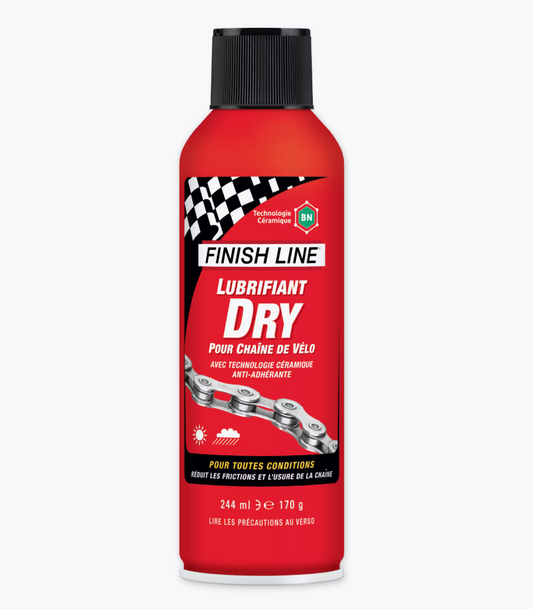 Lubricante para Cadena FINISH LINE DRY LUBE Teflon - Todas las Condiciones – Aerosol (244ml)
