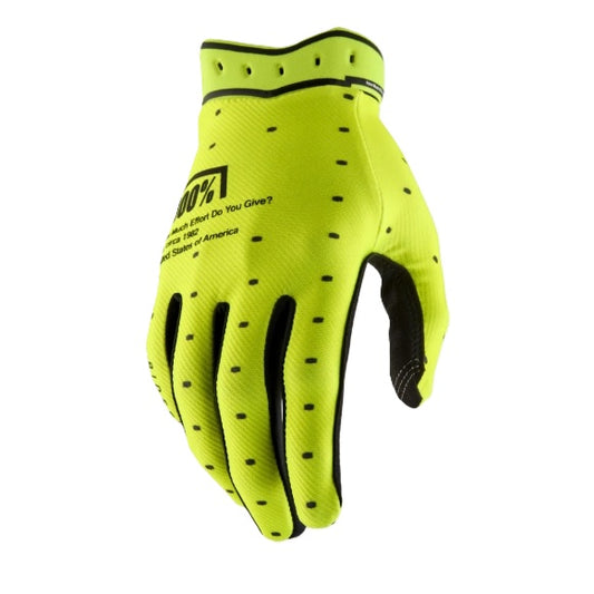 Guantes 100% RIDEFIT Amarillos