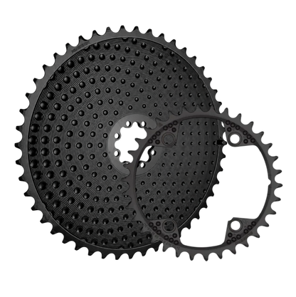 Par de Platos 12V ALUGEAR AERO 8 Agujeros para Sram Negro