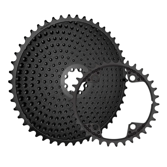 Par de Platos 12V ALUGEAR AERO 8 Agujeros para Sram Negro