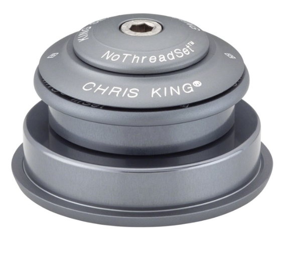 CHRIS KING INSET 2 Juego de dirección semi-integrado 1"1/8-1.5" ZS44/ZS56 Gris mate