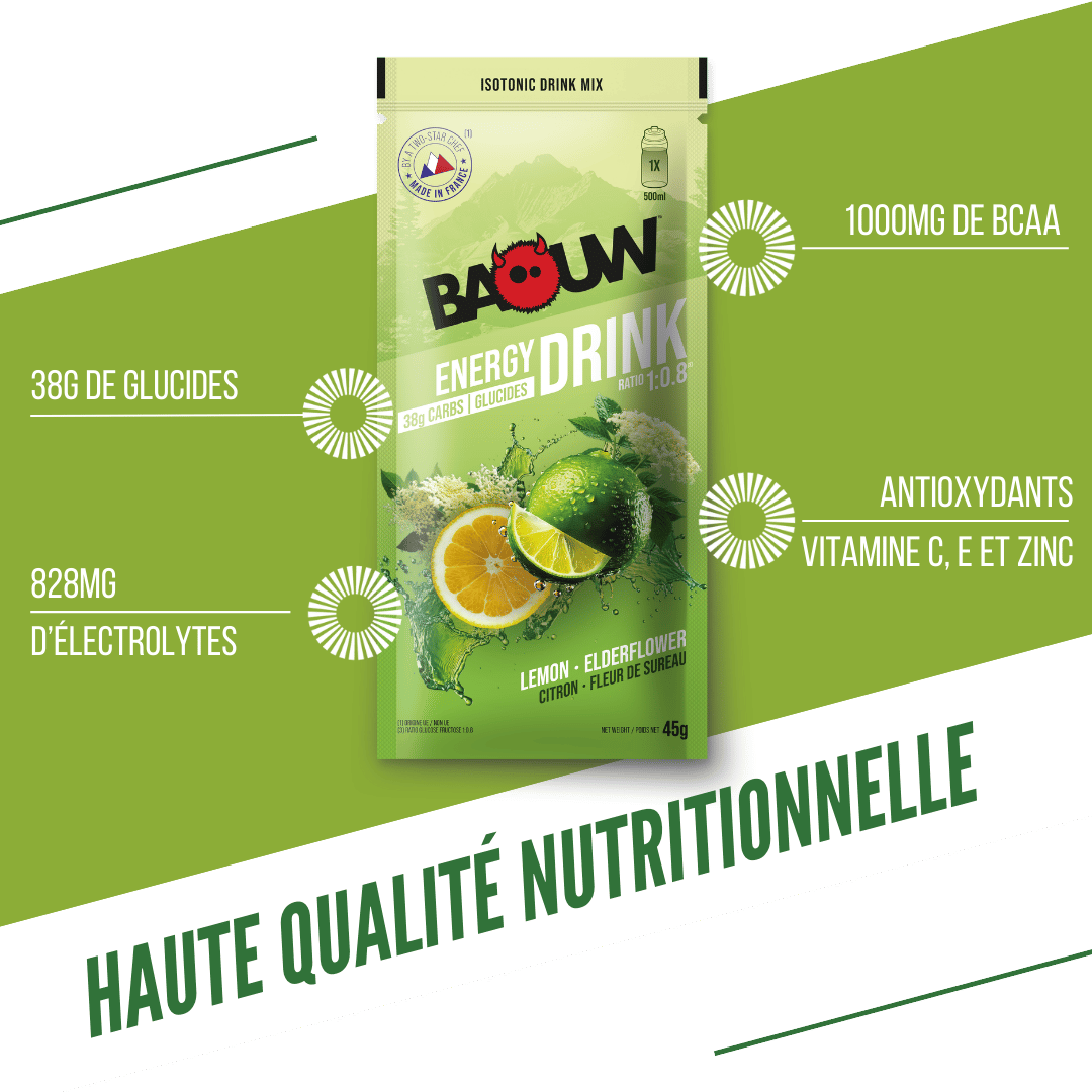 BAOUW ISOTONIC Bebida Energética (45g) Lima/Aldelfa