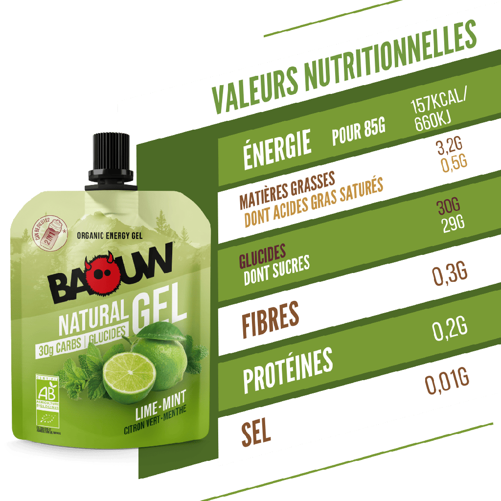 BAOUW Gel Energizante Lima/Menta Bio (85g)