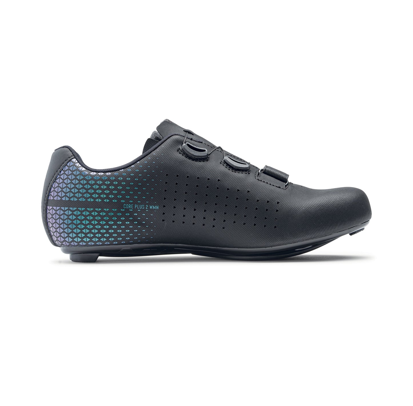 Zapatillas de carretera NORTHWAVE CORE PLUS 2 Negro/Irisado, Mujer