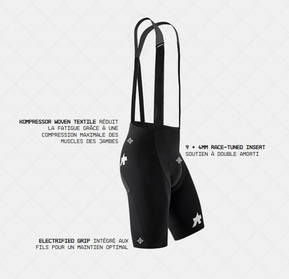 Culotte Corto con Tirantes ASSOS EQUIPE RSR BOLIDE S11 Negro
