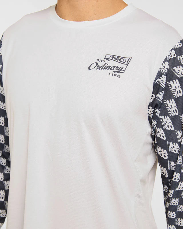 Maillot de manga larga DHARCO GRAVITY OFFSET Blanco/Negro