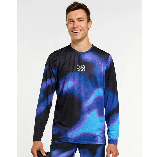 Maillot de manga larga DHARCO RACE VORTEX Negro/Morado