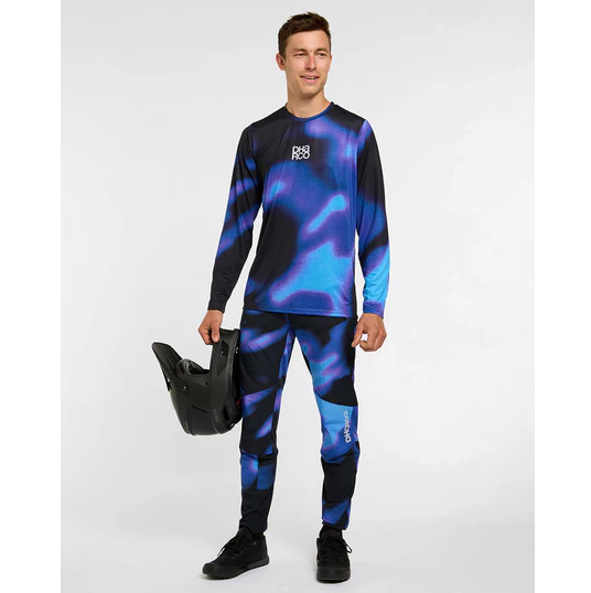 Maillot de manga larga DHARCO RACE VORTEX Negro/Morado