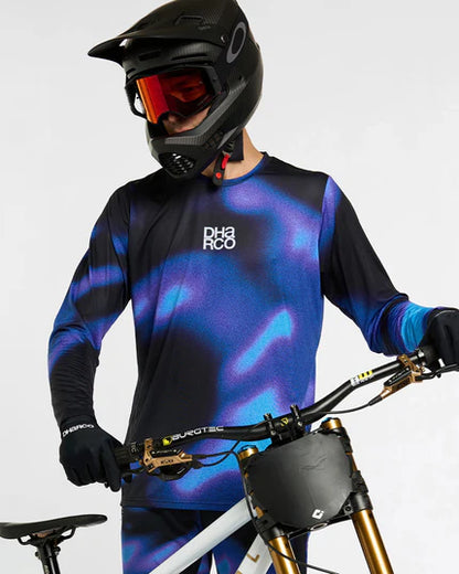 Maillot DHARCO RACE VORTEX Mangas Largas Negro/Violeta