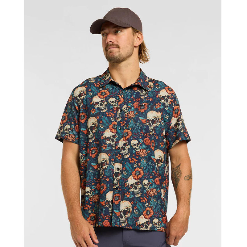 DHARCO TECH SKULLDUGGERY Camisa Manga Corta Azul