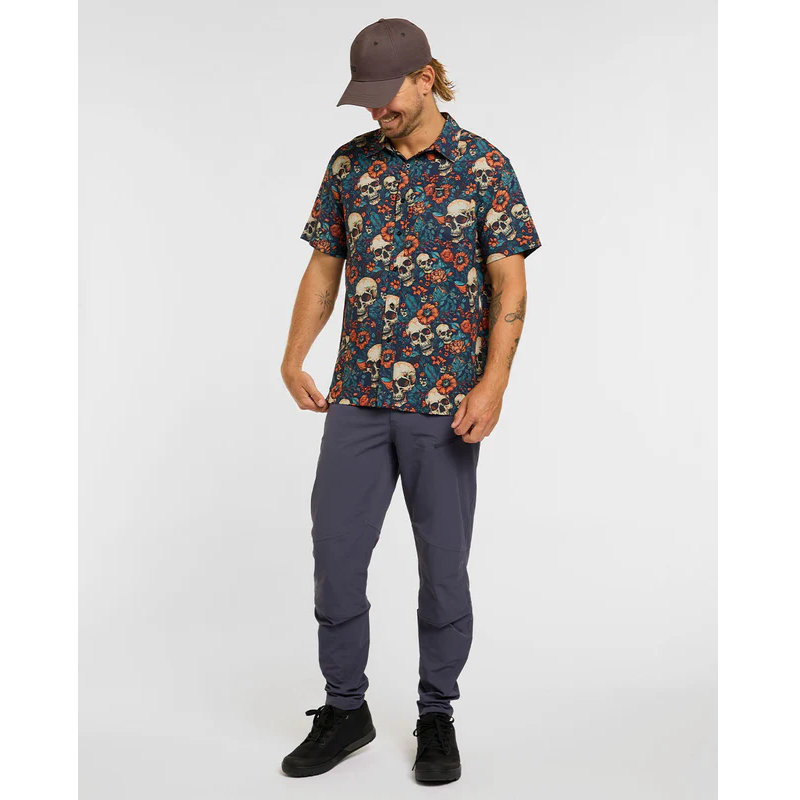 DHARCO TECH SKULLDUGGERY Camisa Manga Corta Azul