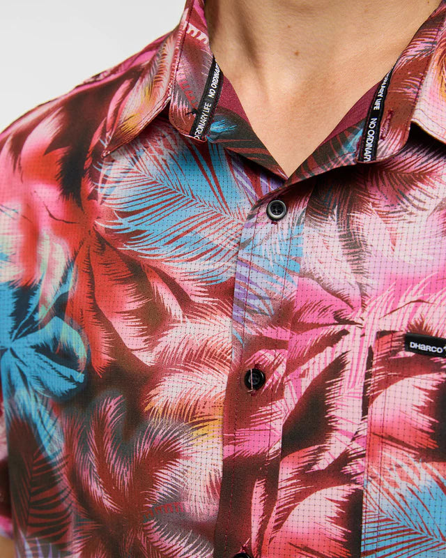 DHARCO TECH NEBULA Camisa Manga Corta Rosa
