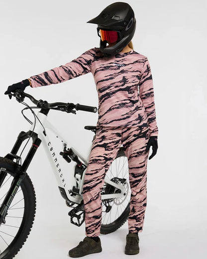 Maillot DHARCO GRAVITY AMBUSH Mangas Largas Mujer Rosa/Negro