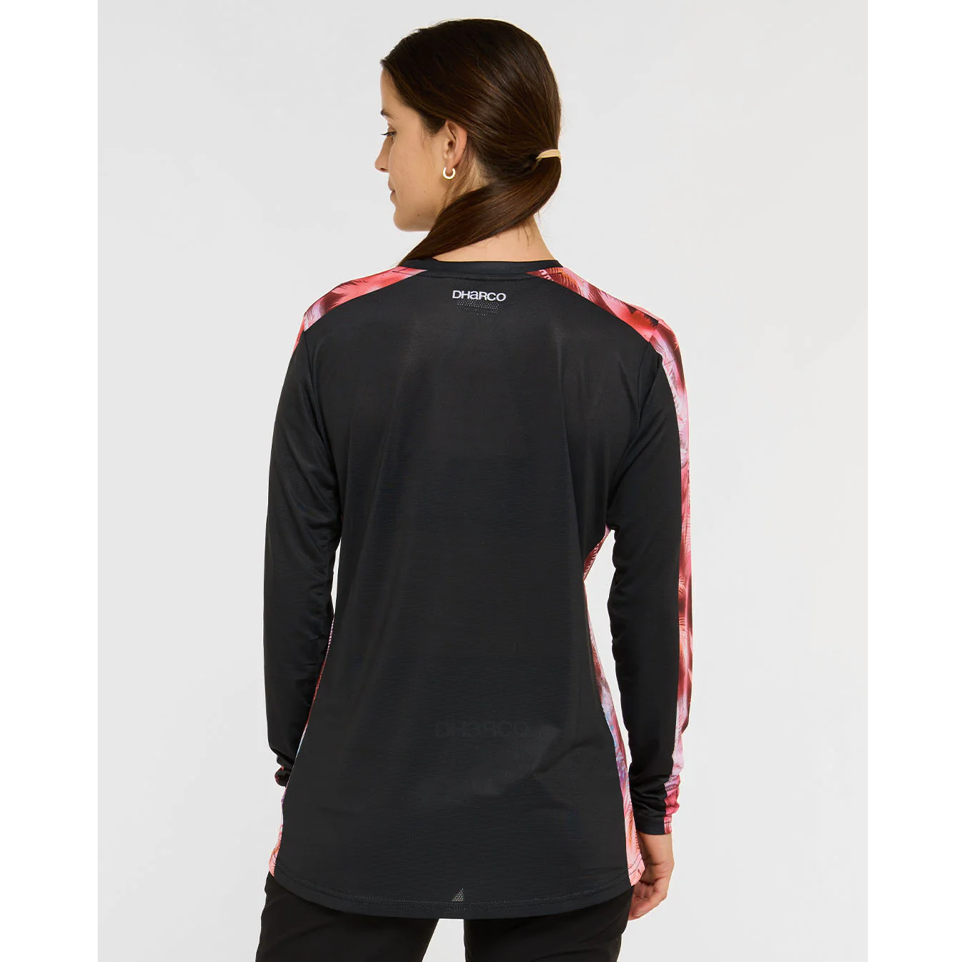 Maillot Mujer DHARCO RACE NEBULA Manga Larga Negro/Rosa