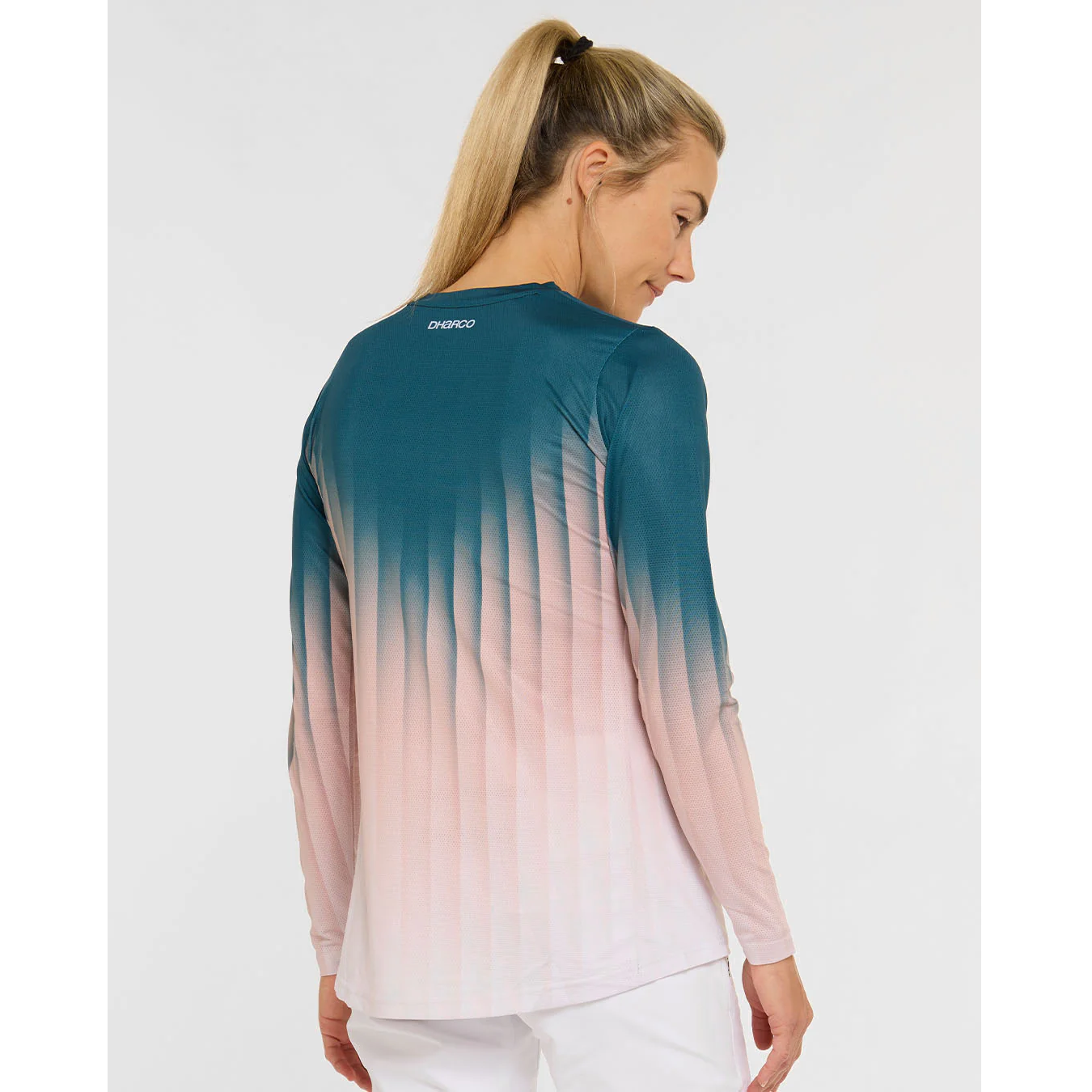 Maillot de manga larga DHARCO RACE DUSTY PRISM para mujer Negro/Rosa