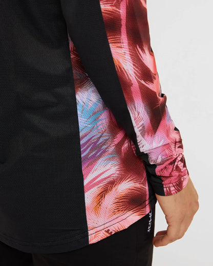 Maillot DHARCO RACE NEBULA Mangas Largas Mujer Negro/Rosa