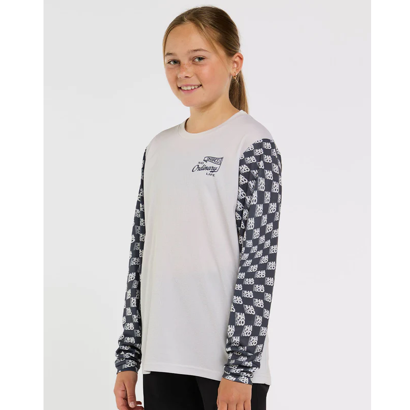 Maillot DHARCO GRAVITY OFFSET Junior Manga Larga Blanco/Negro