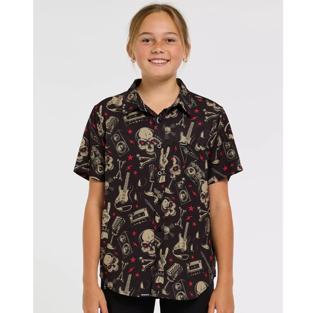 Camiseta técnica DHARCO TECH PARTY ROCKNROLLA Niño Negro