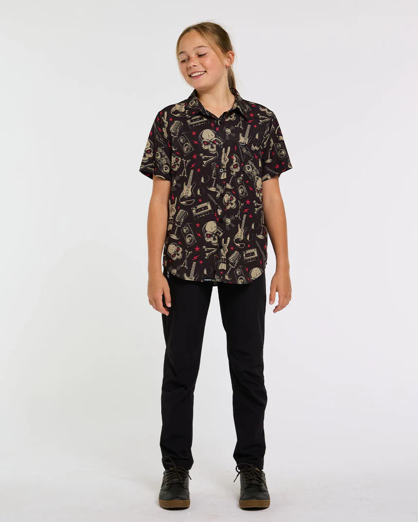 Camiseta técnica DHARCO TECH PARTY ROCKNROLLA Niño Negro