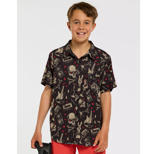 Camiseta técnica DHARCO TECH PARTY ROCKNROLLA Niño Negro