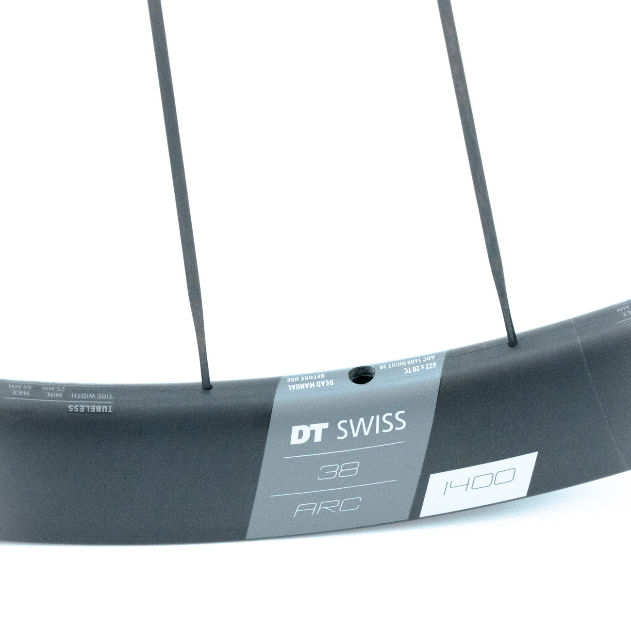 Par de ruedas DT SWISS ARC 1400 DICUT 38 DISC Tubeless Ready (Center Lock)