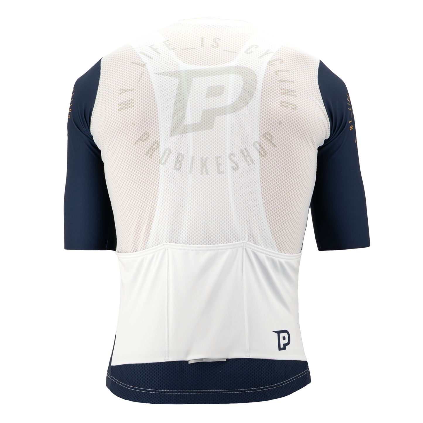 Maillot de manga corta PROBIKESHOP Azul marino/Blanco