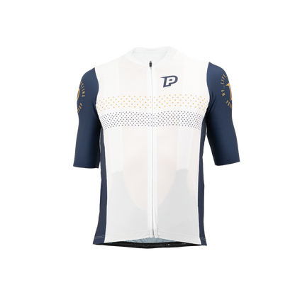 Maillot PROBIKESHOP By CHEF DE FILE Mangas Cortas Marino/Blanco