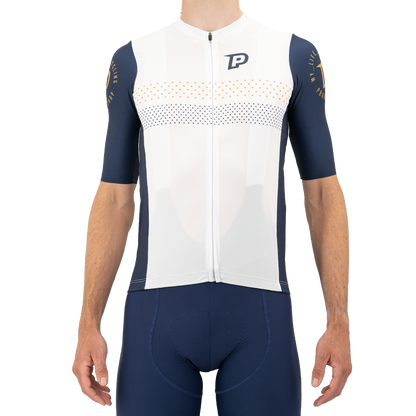 Maillot PROBIKESHOP By CHEF DE FILE Mangas Cortas Marino/Blanco