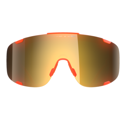 Gafas POC DEVOUR WF + Naranja Flúor Translúcido Lente Clarity Road Partly Sunny Gold