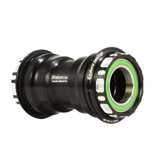 RODAMIENTOS ENDURO Caja de pedalier TorqTite PF30 Eje de 24mm Rodamientos de acero inoxidable Negro