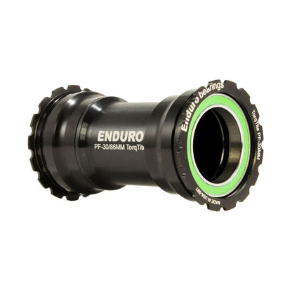 Pedalier ENDURO BEARINGS TORQTITE BB386 Eje 30mm Acero Inoxidable Negro