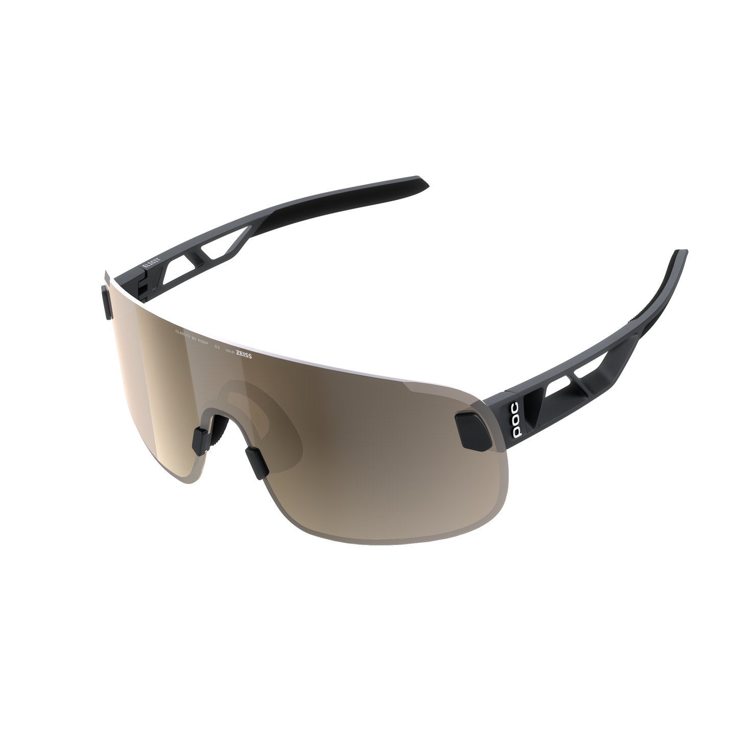 POC ELICIT + Negro Gafas Claridad Trail Parcialmente Soleado Plata Lente