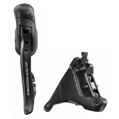 Palanca Izquierda y Caliper Delantero 160mm CAMPAGNOLO SUPER RECORD WRL Flat Mount Sin Disco