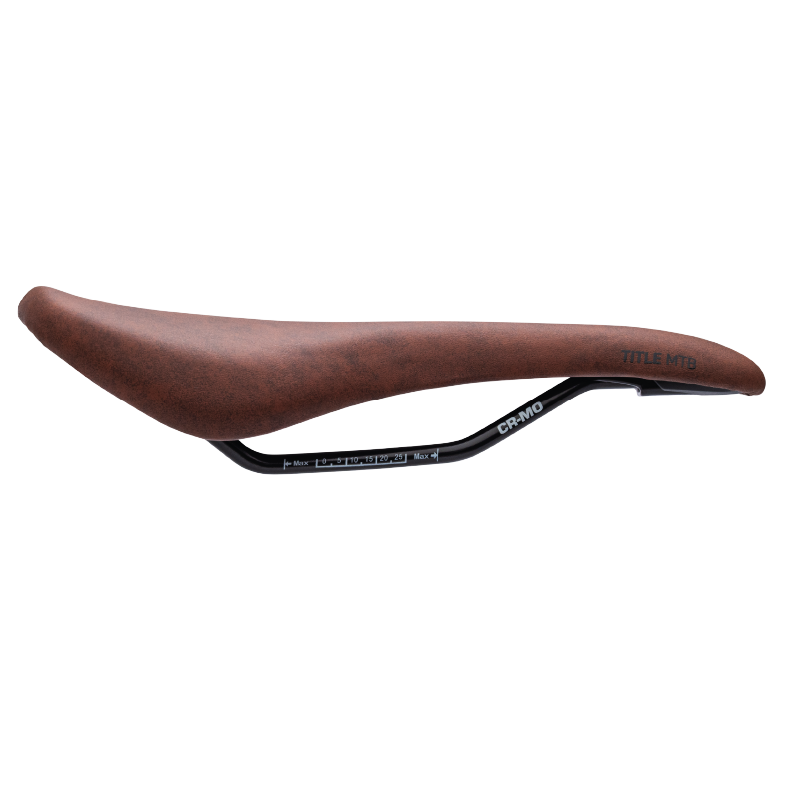 Sillín Title ES1 Enduro marrón, vista de perfil