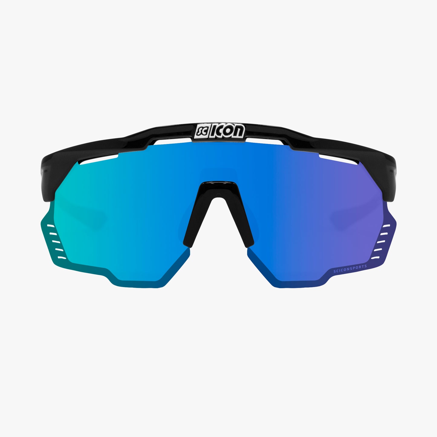 Gafas de sol SCICON AEROSHADE KUNKEN Negro Multimirror Azul