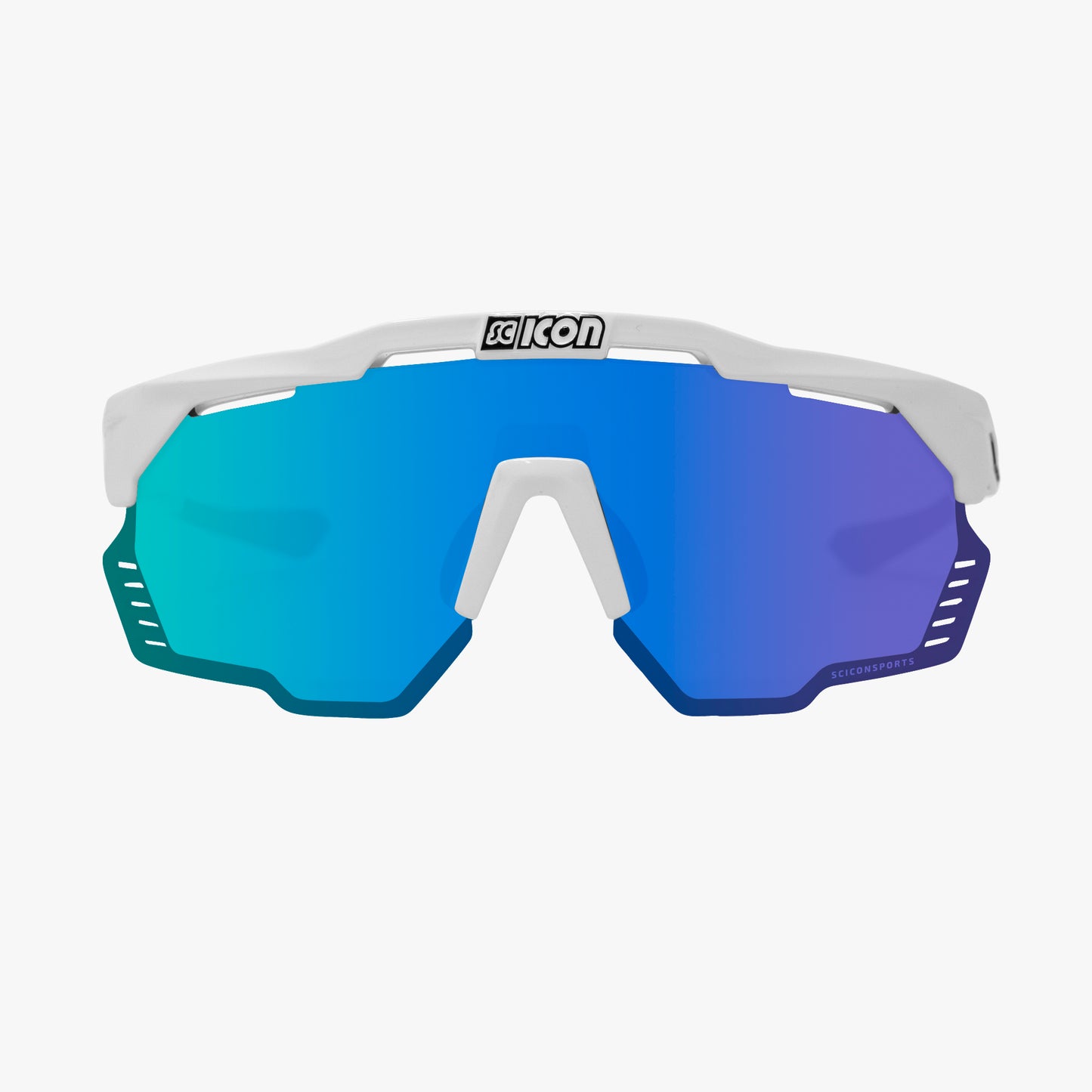 Gafas de sol SCICON AEROSHADE KUNKEN Blanco Multimirror Azul