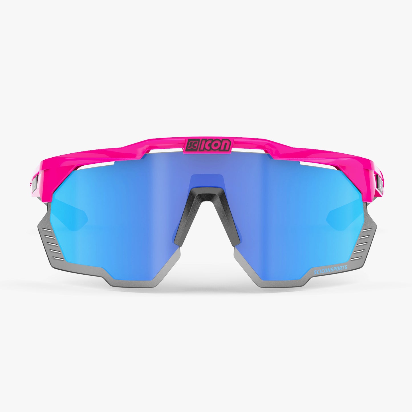 Gafas de sol SCICON AEROSHADE KUNKEN Fluo Pink Multimirror Blue